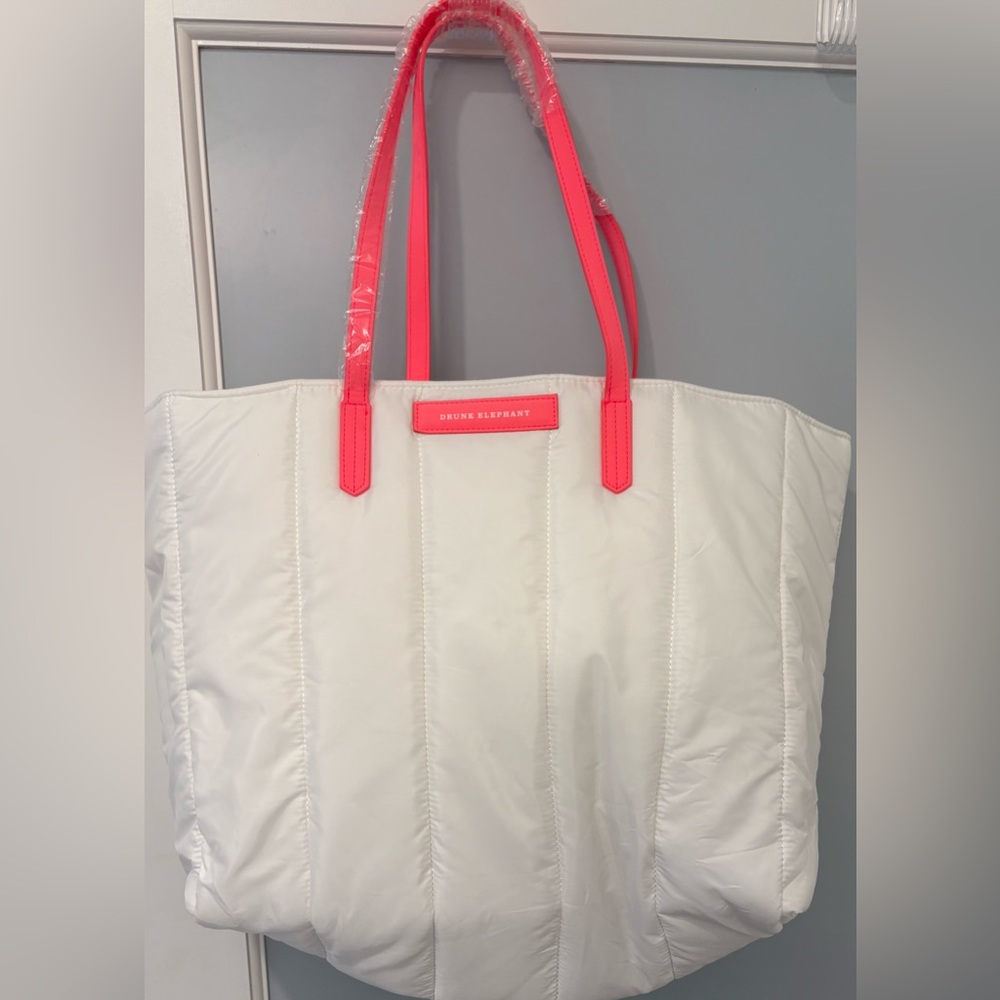 Drunk Elephant Tote with Neon Accents